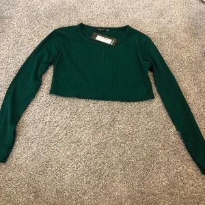 Nasty Gal/ Green crop top